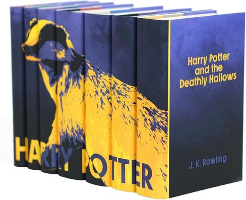 Juniper Books Harry Potter Hufflepuff House Mascot Book Sets | Books & Covers Included | Created for Scholastic's Hardcover 7-Volume Book Set (Yellow Badger) in Saudi Arabia