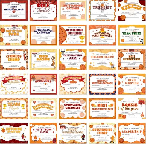 Soccer Achievement Award Certificates - 60Pcs End of Season Soccer Team Sport Game Ceremony Award Paper Achievement Certificate for Kids School Student Reward Teacher Class Motivation Supply in Kuwait
