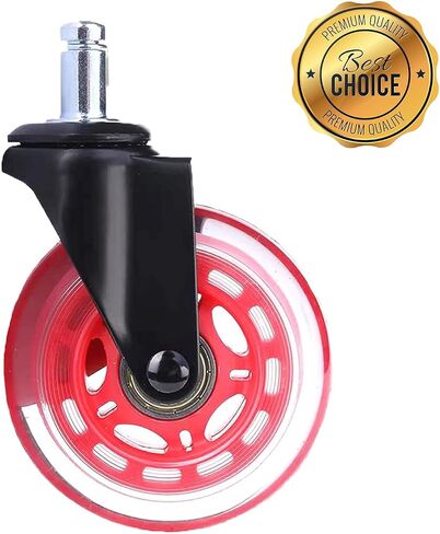 Office Chair Wheels for Carpet and Hardwood Floors Laminate Heavy Duty Casters mat Rubber Silicon Rollers Wheels Replacement Desk Chair Accessories (White) in Saudi Arabia