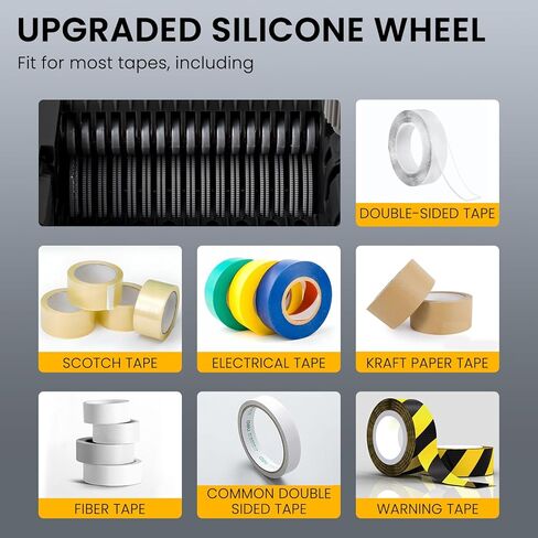 Automatic Tape Dispenser, Electric Ribbon Cutting Machine，Available for 6-60mm Width Tape/Ribbon, Max Cutting Length 999mm, Ideal for Shipping,Gift Wrapping,Factory-Black in Kuwait