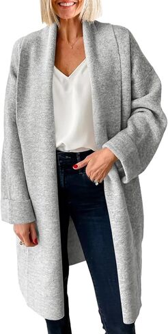 Saodimallsu Womens Long Cardigan Sweaters Chunky Open Front Oversized Slouchy Knit Fall Trendy Coatigan Jackets in Saudi Arabia