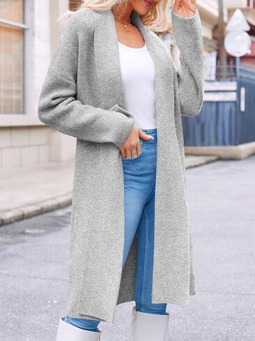 Saodimallsu Womens Long Cardigan Sweaters Chunky Open Front Oversized Slouchy Knit Fall Trendy Coatigan Jackets in Saudi Arabia