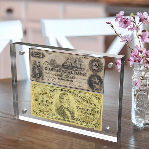4x6 Inches Acrylic Picture Frames 1 Pack, Double Sided Magnetic Photo Frames,Free Standing on Desk or Table Clear Picture Frames in Kuwait