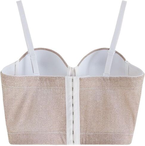 CHICWISH صدرية نسائية لامعة مبهرة ولؤلؤ كامل مزين بشبكة شفافة وتنورة متوسطة الطول بطيات على شكل حرف A، مقاس L in Kuwait