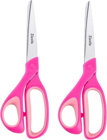 Left Handed Scissors Set of 2 Pack, 8.5" Left-Handed Teen Scissors for Ages 15+ -, Lefty Scissors for Arts & Crafts, Office, Sewing fabric, Back to School Supplies, Purple in Saudi Arabia