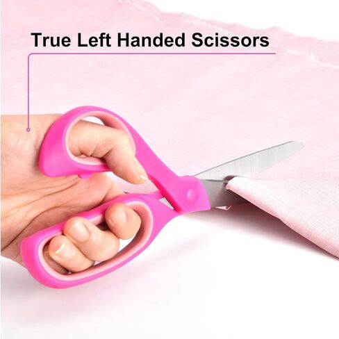 Left Handed Scissors Set of 2 Pack, 8.5" Left-Handed Teen Scissors for Ages 15+ -, Lefty Scissors for Arts & Crafts, Office, Sewing fabric, Back to School Supplies, Purple in Saudi Arabia