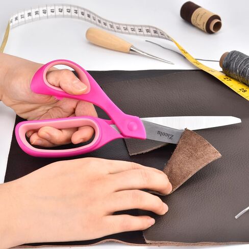 Left Handed Scissors Set of 2 Pack, 8.5" Left-Handed Teen Scissors for Ages 15+ -, Lefty Scissors for Arts & Crafts, Office, Sewing fabric, Back to School Supplies, Purple in Saudi Arabia