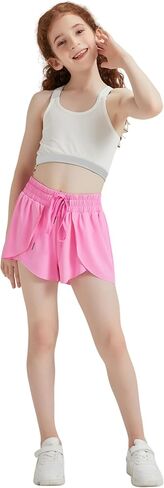 Flowy Athletic Skirt Shorts for Teen Girls Workout Running Cute Skort with Pockets Preppy Trendy Clothes Summer in Saudi Arabia
