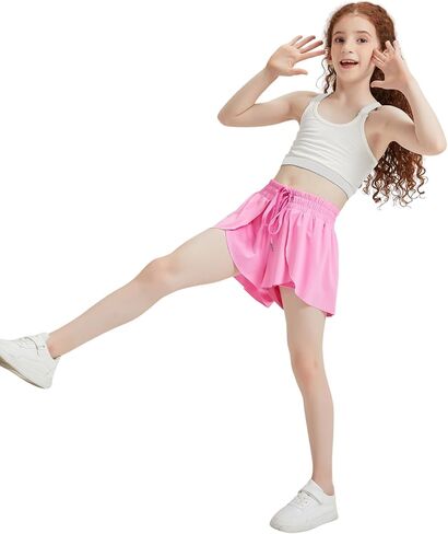 Flowy Athletic Skirt Shorts for Teen Girls Workout Running Cute Skort with Pockets Preppy Trendy Clothes Summer in Saudi Arabia