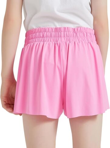 Flowy Athletic Skirt Shorts for Teen Girls Workout Running Cute Skort with Pockets Preppy Trendy Clothes Summer in Saudi Arabia