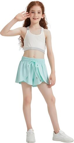 Flowy Athletic Skirt Shorts for Teen Girls Workout Running Cute Skort with Pockets Preppy Trendy Clothes Summer in Saudi Arabia