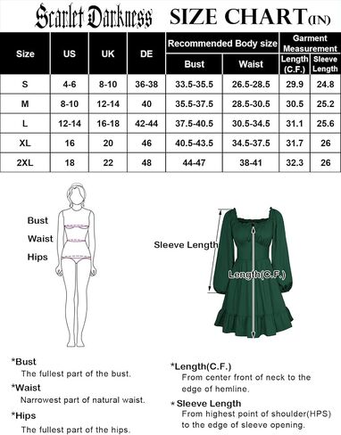 Scarlet Darkness Womens Corset Dress Long Lantern Sleeve Off The Shoulder Mini Dress in Saudi Arabia