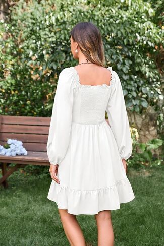 Scarlet Darkness Womens Corset Dress Long Lantern Sleeve Off The Shoulder Mini Dress in Saudi Arabia