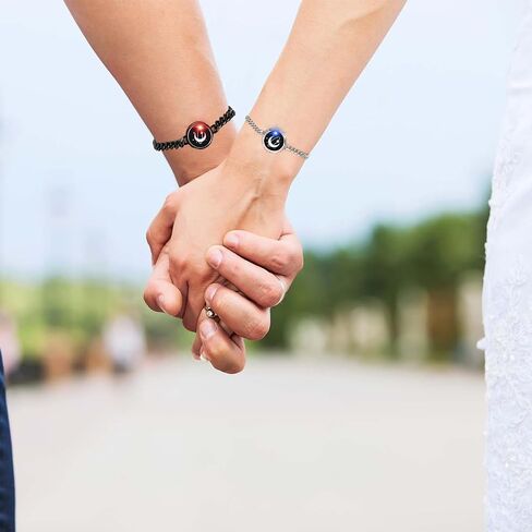 أساور لمس لمسافات طويلة، أساور للأزواج، سوار للأزواج متطابق ذكي عن بعد للأزواج مناسب لهدايا عيد الميلاد للصديقة والصديقة لمسافات طويلة in Kuwait