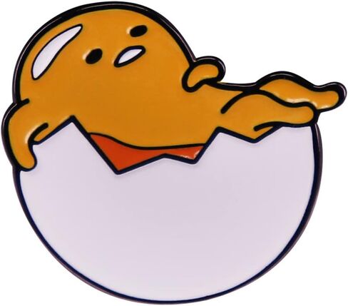 Cartoon Egg Brooch Funny Egg Yolk Enamel Pin Cute Egg Yolk Metal Badge Boys Girls Universal Personality Fashion Accessories Suitable for Hats Jackets Cotton Shirts Skirts Canvas Bags in Saudi Arabia