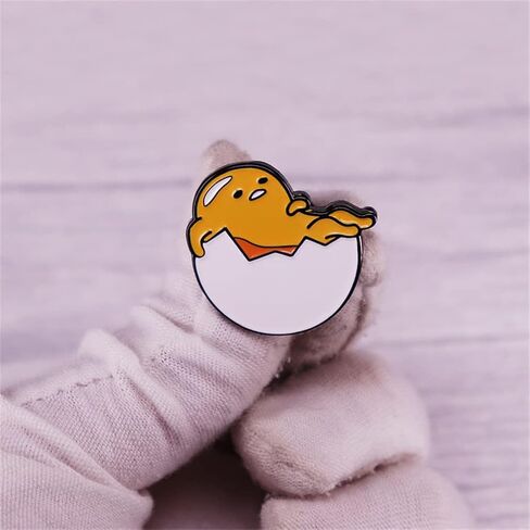 Cartoon Egg Brooch Funny Egg Yolk Enamel Pin Cute Egg Yolk Metal Badge Boys Girls Universal Personality Fashion Accessories Suitable for Hats Jackets Cotton Shirts Skirts Canvas Bags in Saudi Arabia