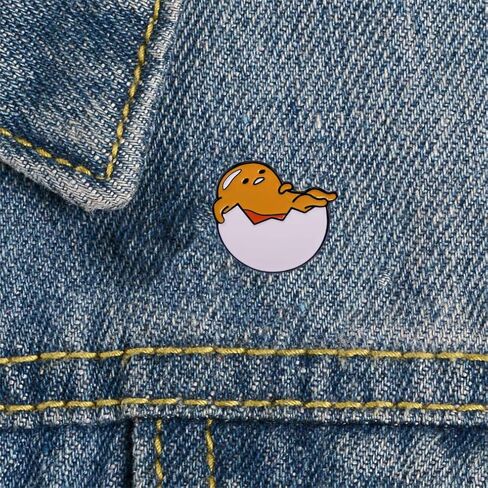Cartoon Egg Brooch Funny Egg Yolk Enamel Pin Cute Egg Yolk Metal Badge Boys Girls Universal Personality Fashion Accessories Suitable for Hats Jackets Cotton Shirts Skirts Canvas Bags in Saudi Arabia