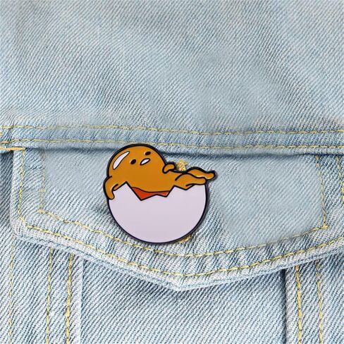 Cartoon Egg Brooch Funny Egg Yolk Enamel Pin Cute Egg Yolk Metal Badge Boys Girls Universal Personality Fashion Accessories Suitable for Hats Jackets Cotton Shirts Skirts Canvas Bags in Saudi Arabia