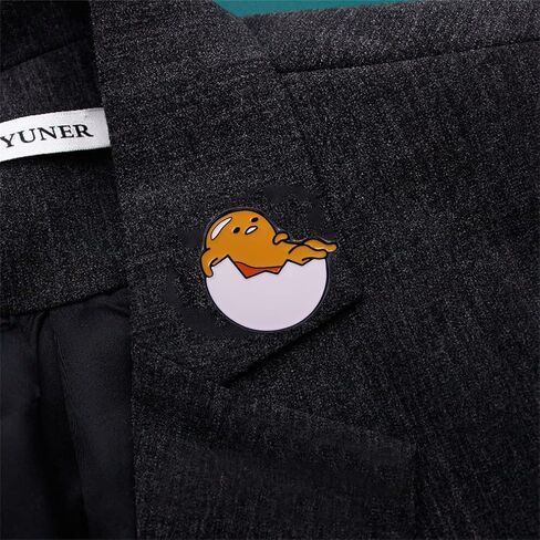 Cartoon Egg Brooch Funny Egg Yolk Enamel Pin Cute Egg Yolk Metal Badge Boys Girls Universal Personality Fashion Accessories Suitable for Hats Jackets Cotton Shirts Skirts Canvas Bags in Saudi Arabia