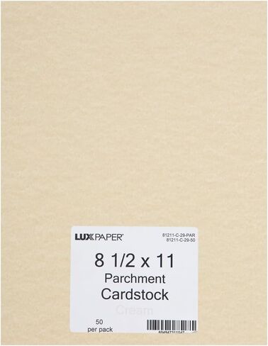 LUXPaper 8.5" x 11" Cardstock | Letter Size | Cream Parchment | 65lb. Cover (120lb. Text) | 50 Qty in Saudi Arabia