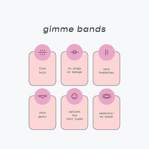 Gimme Beauty - ربطات شعر ناعمة - عقيق أسود - ربطات شعر مرنة من الألياف الدقيقة بدون خياطة - إكسسوارات شعر قوية ولطيفة تدوم طوال اليوم + بدون تمزق أو خدوش أو تكسر (12 قطعة) in Kuwait