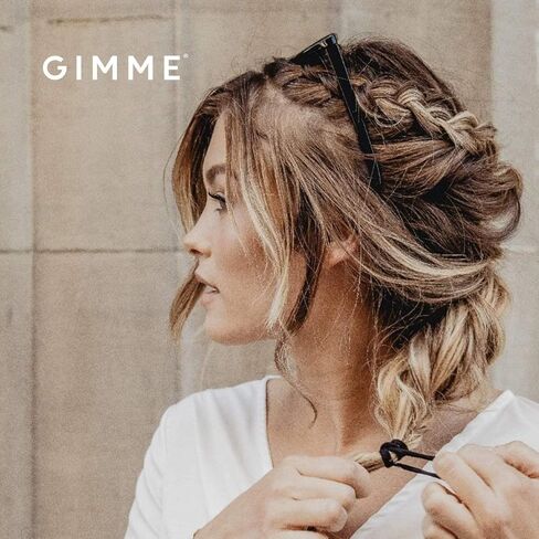 Gimme Beauty - ربطات شعر ناعمة - عقيق أسود - ربطات شعر مرنة من الألياف الدقيقة بدون خياطة - إكسسوارات شعر قوية ولطيفة تدوم طوال اليوم + بدون تمزق أو خدوش أو تكسر (12 قطعة) in Kuwait