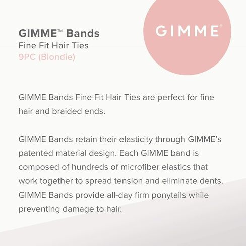 Gimme Beauty - Fine Hair Ties - Black Onyx - Seamless, No Break Microfiber Elastic Hair Ties - Firm Yet Gentle Hair Accessories with All Day Hold + No Snagging, Dents, or Breakage (12 Count) in Saudi Arabia