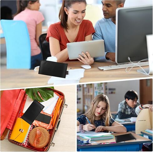 2Pcs Money Bag for Cash,11X6.1In Cash Bag,Pu Leather Bank Bags Money Pouches With Zipper Can be Used to Hold Coins,Cosmetics,Invoices,Banknotes (blue black) in Saudi Arabia