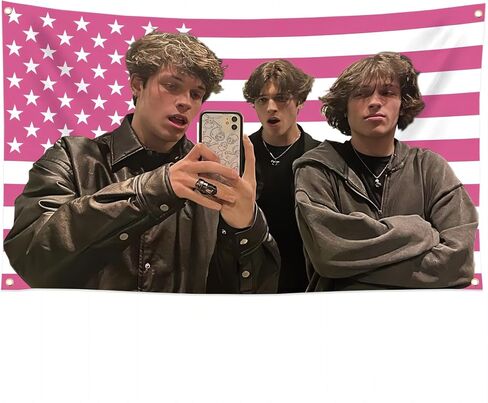 Sturniolo Tapestry 3X5 Feet Triplets Funny Tapestry with 4 Brass Grommets,for Gifts Souvenirs Bedroom College Dorm Room Concert Bar Decorations in Saudi Arabia