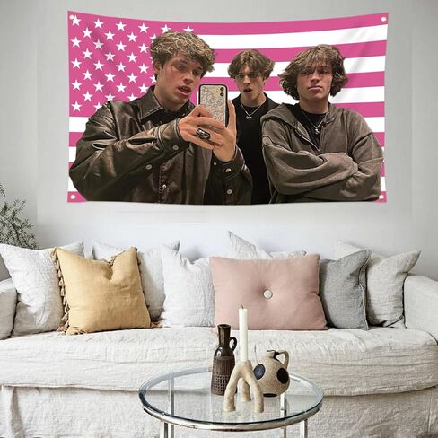 Sturniolo Tapestry 3X5 Feet Triplets Funny Tapestry with 4 Brass Grommets,for Gifts Souvenirs Bedroom College Dorm Room Concert Bar Decorations in Saudi Arabia