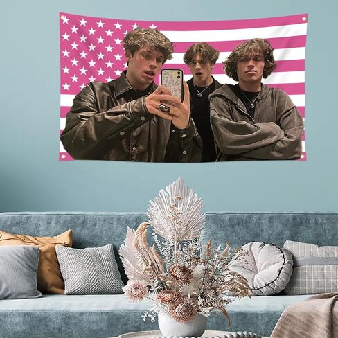 Sturniolo Tapestry 3X5 Feet Triplets Funny Tapestry with 4 Brass Grommets,for Gifts Souvenirs Bedroom College Dorm Room Concert Bar Decorations in Saudi Arabia