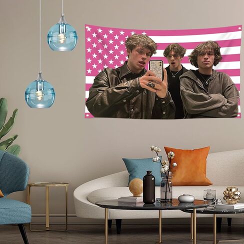 Sturniolo Tapestry 3X5 Feet Triplets Funny Tapestry with 4 Brass Grommets,for Gifts Souvenirs Bedroom College Dorm Room Concert Bar Decorations in Saudi Arabia