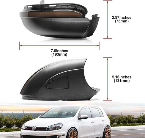 أضواء علامة مرآة جانبية LED متتابعة من NSLUMO متوافقة مع VW MK6 GTI MK6 Golf R32 مرآة سحب وامضة ومؤشر إشارة الانعطاف مجموعة مصابيح بديلة للعدسات المدخنة in Saudi Arabia