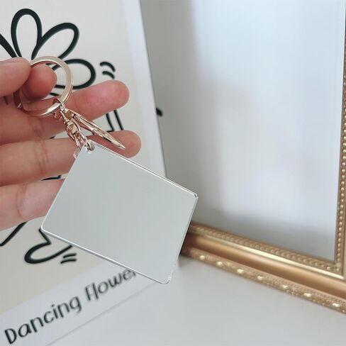 Key Chain Keyring mirror for Women Men Keyring with Metal Ring Café Terrace at Night Keychain Van Gogh in Saudi Arabia