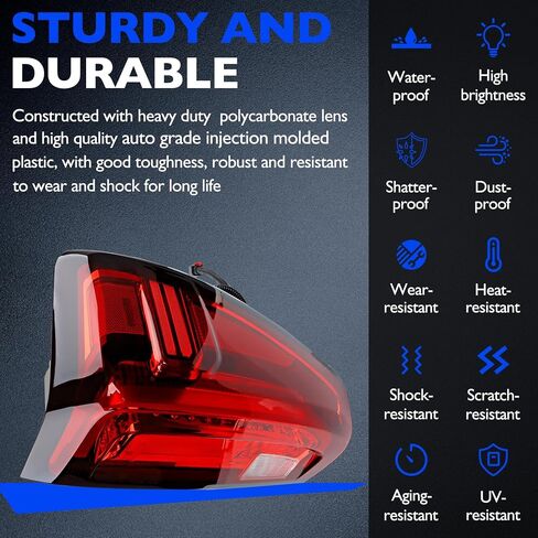 Full LED Taillights, Compatible with 2019-2023 GMC Sierra 1500 2500HD 3500HD, Replace 86820474 84968741 Led Driving Reverse Brake Turn Signal Lighting Rear Right Passenger Side Tail Lights Assembly in Saudi Arabia