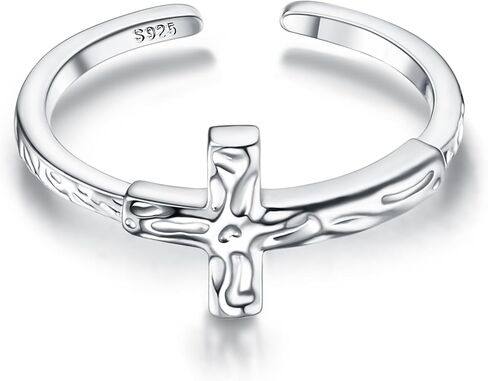 Kakonia Toe Rings for Women,925 Sterling Silver Toe Rings,Adjustable Toe Rings Beach Band Ring Nail Rings,Daisy Flower CZ Cross Opal Twist Knot Toe Rings Cuff,Open Womens Toe Rings Foot Jewelry for Summer in Saudi Arabia