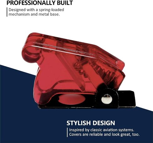 MGI SpeedWare Safety Flip Covers for Toggle Bat-Handle Switch 5-Pack (Red) in Saudi Arabia