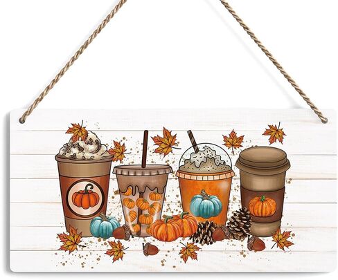 ديكورات الخريف لعلامات ديكور الباب الأمامي للمكتب المنزلي، علامة الخريف، ديكور الخريف، علامة Happy Fall Y'all، ديكور معلق على الحائط للخريف 8 × 10 بوصة in Kuwait