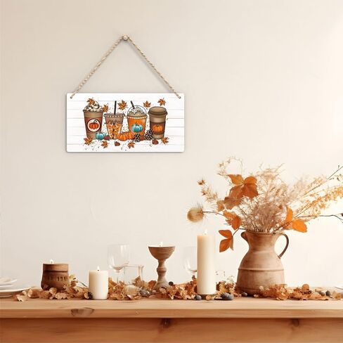 ديكورات الخريف لعلامات ديكور الباب الأمامي للمكتب المنزلي، علامة الخريف، ديكور الخريف، علامة Happy Fall Y'all، ديكور معلق على الحائط للخريف 8 × 10 بوصة in Kuwait