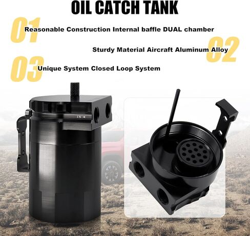 RULLINE Oil Catch Can Air Oil Separator Compatible with 2021-2023 Ram TRX 6.2L SC 3OZ in Saudi Arabia