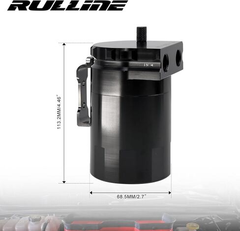 RULLINE Oil Catch Can Air Oil Separator Compatible with 2021-2023 Ram TRX 6.2L SC 3OZ in Saudi Arabia