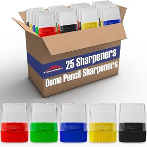 100 Pack Handheld Manual Pencil Sharpeners in Bulk Plastic Pencil Sharpeners for School, Kids, Teachers - Use for Colored Pencils, 2 Pencils, Crafts, Art Classrooms, Camp