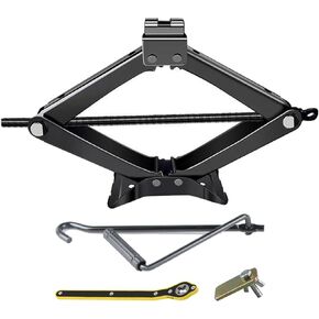 3 Ton Scissor Jack for Car Truck SUV, Heavy Duty Tire Jack Kit for Car, Emergency Tire Changing Kit Portable Car Jack with Converter Head and Labor Saving Wrench