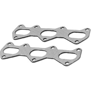 DNA MOTORING GKT-A-HD-HT03V6 Exhaust Header Manifold Gasket Replacement For 1999-2005 HYUNDAI KIA 2.5L 2.7L V6, Metallic