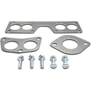 DNA Motoring GKTSET-NS0018L Aluminum Exhaust Manifold Header Gasket Set Replacement,Metallic