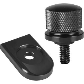 Rear Fender Seat Bolt Lock Screw Tab Knob Cover Nut Mount Kit Fit for Harley Touring Street Glide Road King Dyna Sportster 1996-2024 Black