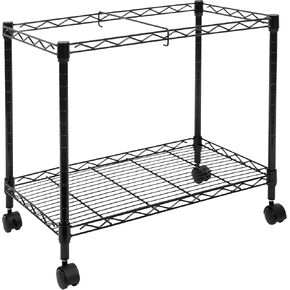 Mount-It! Rolling File Cart with Locking Casters, Mobile Filing Cabinet for Letter and Legal Size Folders, Commercial Grade Steel with Storage Shelf, Fits Under Desk, Black | 23" W x 13.5" D x 20" H