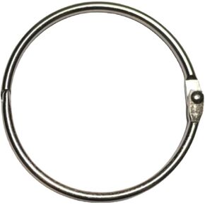 Loose-Leaf Binder Ring, Large Book Clip, 3.5 inch Metal Book Clip, Silver Round Shower Curtain Ring, Home Decoration (10 Pcs)