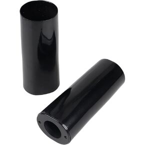 +2" Extend Smooth Black Motorcycle Fork Cans Boots Covers for Harley Softail Touring Electra Glide Street Glide Road Glide Road King FLT/FLHT 1999-2013, FLST 2000-2017