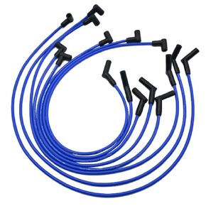 8.0mm Silicone Spark Plug Wires Set Replacement for Ford SBF Small Block 221 255 260 289 302 351W Blue